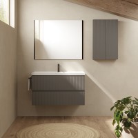 131773+126225  Тумба VORA 100 2  ящ, +   раковина біла ENZO,  MATT SAND (1 сорт) ROYO фото 5