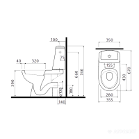 S79218-00U SOLO Унітаз-компакт підлоговий г/в, в комплекті з сидінням поліпропілен та дворежимною ар KOLO фото 1