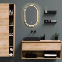 Freedom SLim LED дзеркало з підсвіткою,(аура,фронт,сендим)дуб натуральний, 550мм*850мм (1 сорт) Luxury Wood фото 2