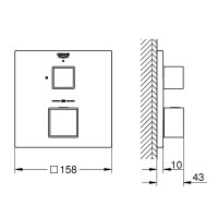 24153DC0 Grohtherm Cube Термостат д/душу, supersteel (1 сорт) Grohe фото 3