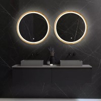 Perfection Slim Дзеркало з підсвіткою LED дуб натуральний 650мм (аурна,фронтальна,сенсорна) (1 сорт) Luxury Wood