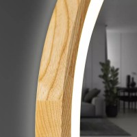 Perfection Slim Дзеркало з підсвіткою LED дуб натуральний 650мм (аурна,фронтальна,сенсорна) (1 сорт) Luxury Wood фото 2