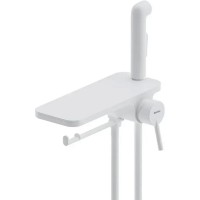 773500200 Jupiter, Вбудований в стіну змішувач з гіг душем і полицею, білий (1 сорт) Damixa фото 1