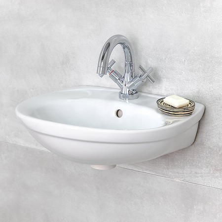 K44-137 EKO 2000 Раковина 50 з отвором для змішувача, білий глянець (плівка) (1 сорт) MITO