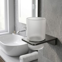 4030120 DO IT Склянка з тримачем, колір brushed gun metal (1 сорт) Devit фото 2