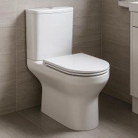 5810020 Life Компакт з кришкою soft-close безобідковий, Vortex Flush,  білий (1 сорт) Devit