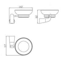 8559148 KATARINA Мильниця з тримачем (1 сорт) Devit фото 1