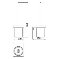 4030170 DO IT Щітка для унітазу + тримач кольору brushed gun metal та склянка з матового скла (1 сор Devit фото 2