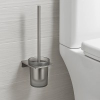 4030170 DO IT Щітка для унітазу + тримач кольору brushed gun metal та склянка з матового скла (1 сор Devit фото 3