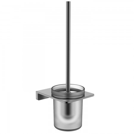 4030170 DO IT Щітка для унітазу + тримач кольору brushed gun metal та склянка з матового скла (1 сор Devit