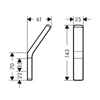 42801330 AXM Axor Universal Гачок, Polished Black Chrome (1 сорт) Axor фото 1