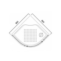 W55T-315-090W  BLISS Душ.піддон, 1\4 кола,  90х90 см, білий (1 сорт) AM.PM фото 1