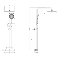 5050070 DO IT Душова система з термостатом д/душу, хром (1 сорт) Devit