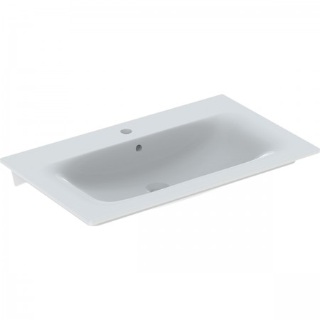 500.995.00.1 Вбудовуваний умивальник Geberit Selnova Square 80см, отвір для змішувача в центрі, пере Geberit