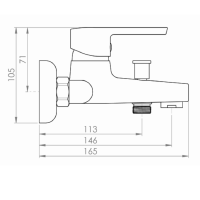 2601111 SMART Змішувач для ванни, хром (1 сорт) Primera фото 1