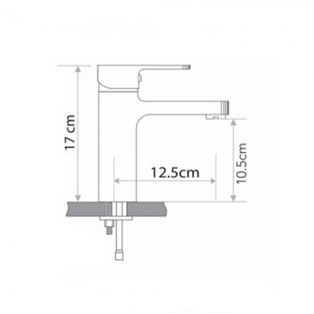 2902111 PIANO Низький змішувач для раковини, хром (1 сорт) Primera