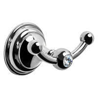 2122232A CLASSIC Гачок подвійний, хром, Swarovski (1 сорт) Langberger