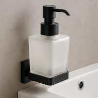 7531 BLACK LEONARDO Дозатор д/рідкого мила, чорний матовий (1 сорт) Аква Родос фото 2