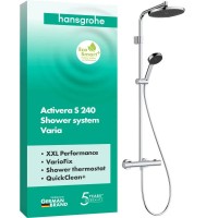 28078000 HG Activera S Душова система Showerpipe 240 1jet EcoSmart з Ecostat Fine Varia, хром (1 сор HANSGROHE фото 1