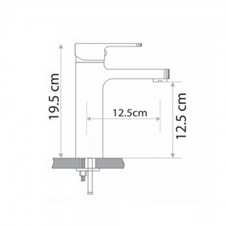 2903111 PIANO Змішувач для раковини, хром (1 сорт) Primera