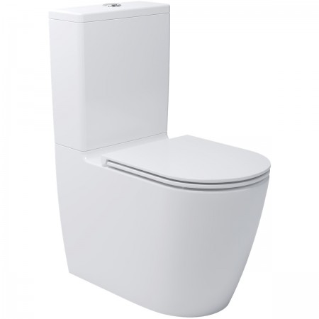 3010510 DO IT Компакт безобідковий з кришкою soft-close, Vortex Flush, білий глянець (1 сорт) Devit