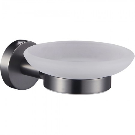 25061 GLORIA GUN METAL Мильниця, скло (1 сорт) Аква Родос