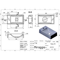 Раковина Faro R 408х227, колір білий, покриття глянець (1 сорт) MIRAGGIO фото 1