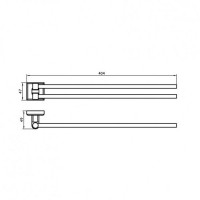 6758 LEONARDO Тримач рушників-40, подвійний (1 сорт) Аква Родос фото 2