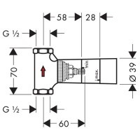 15974180 Внутрішня частина вентиля (1 сорт) HANSGROHE фото 1