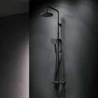 F0785A522 X-Joy Душ.система: зм-ач д/ванни/душу з ТМС, душ.штанга,верхній душ 220мм, ручн душ,чорний AM.PM