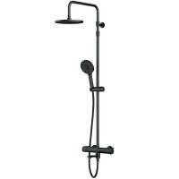 F0785A522 X-Joy Душ.система: зм-ач д/ванни/душу з ТМС, душ.штанга,верхній душ 220мм, ручн душ,чорний AM.PM фото 1