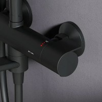 F0785A522 X-Joy Душ.система: зм-ач д/ванни/душу з ТМС, душ.штанга,верхній душ 220мм, ручн душ,чорний AM.PM фото 4