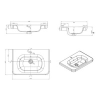 0020120WO FLY Тумба 60 з раковиною, колір дуба (2пак) NEW (1 сорт) Devit фото 3
