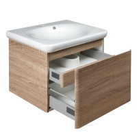 0020120WO FLY Тумба 60 з раковиною, колір дуба (2пак) NEW (1 сорт) Devit фото 2