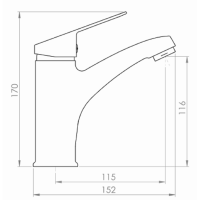 1812112 EASY Змішувач для раковини, хром (1 сорт) Primera фото 1