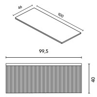 131795+131801 VORA 100  1 ящ,  зі стільницею,  WALNUT NOTE (1 сорт) ROYO фото 3