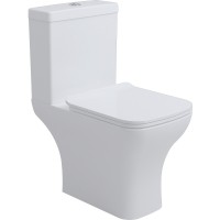 3590020 BASIC Компакт обідковий з кришкою soft-close, білий глянець (1 сорт) Primera