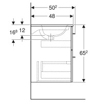 501.247.00.1 Selnova Square Комплект меблів для ванної кімнати: тумба під раковину 100см з 2-ма шухл Geberit фото 3