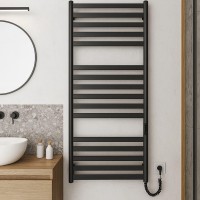 6.1.0503.06.BM Рушникосушка ел. HF York 1170х530 чорний мат, в комплекті з прих.підкл (1 сорт) Hygge Family фото 7