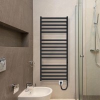 6.1.0503.06.BM Рушникосушка ел. HF York 1170х530 чорний мат, в комплекті з прих.підкл (1 сорт) Hygge Family фото 5