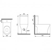 CNA8600SC Flash  Унітаз-Компакт кришка мікроліфт, білий (1 сорт) AM.PM фото 9