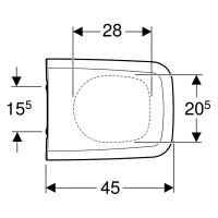 500.837.01.1 Сидіння з кришкою для унітаза Geberit iCon Square, дюропласт, з мікроліфтом (soft-close Geberit фото 1
