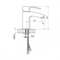 16177125P COUNTRY Змішувач д/раковини з дон. клап. 01011100 (1 сорт) Devit фото 1