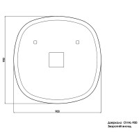 4409090 Ovale Дзеркало 900х900 з тачсенсором, LED підсвідкою та підігрівом (1 сорт) Devit фото 5