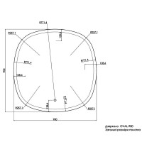 4409090 Ovale Дзеркало 900х900 з тачсенсором, LED підсвідкою та підігрівом (1 сорт) Devit фото 3