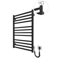6.1.0102.06.BM Рушникосушка ел. HF London 770х530 чорний мат, в комплекті з прих.підкл (1 сорт) Hygge Family фото 1
