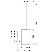 40522820 Logis Щітка д/унітазу, Brushed Nickel (1 сорт) HANSGROHE фото 1