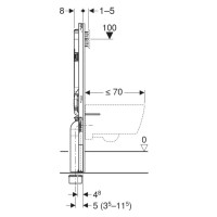 111.796.00.2 Duofix для д/підв. унітазу, 114 см, зі змивним бачком прихованого монтажу Sigma 8 см (1 Geberit промо фото 3