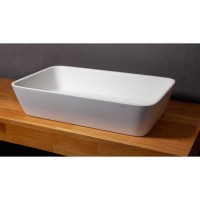 IQUAON/00 Раковина QUADRO ON з литого (штучного) каменю, колір білий глянець (1 сорт) PAA фото 5