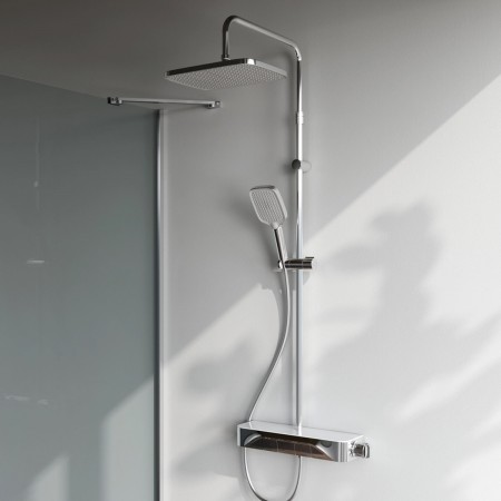 F078F300 Func, душ.система: зм-ч-полиця д/ванни/душу з термостатом, хром (1 сорт) AM.PM
